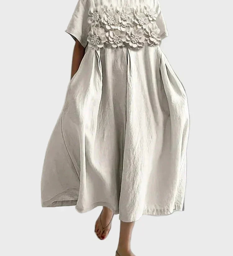 Tara - Midi Dress with Floral Print