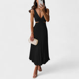 Maureen - Midi Dress with Pleated Design
