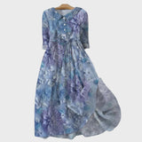 Fiona - Lilac & Blue Romantic Maxi Dress