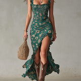 Roisin - Bohemian Maxi Dress with Puff Sleeves