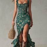Roisin - Bohemian Maxi Dress with Puff Sleeves