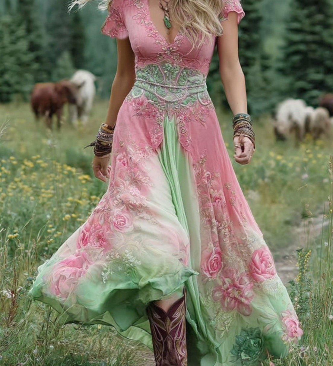 Maeve - Elegant Floral Maxi Dress