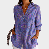 Deirdre - Vibrant Lightweight Printed Blouse