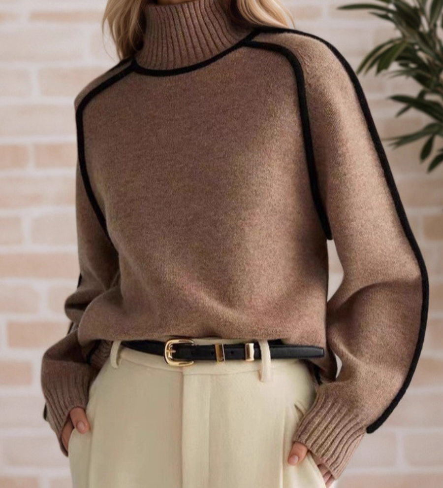 Moira | Chic Stand-Up Collar Jumper