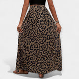 Caitlín - Leopard Print Midi Skirt