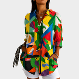 Kitty - Vibrant Splash Art Blouse
