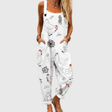 Soft Dungarees with Chicken Pattern