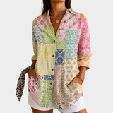 Sabha - Sunlit Patchwork Garden Blouse