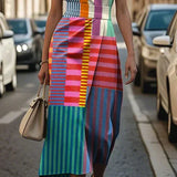 Sinéad - Chic Geometric Pattern Dress