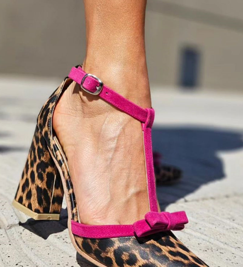 Sadhbh - Vibrant Leopard Print Sandals