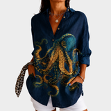 Roise - Statement Blouse in Ocean Treasure