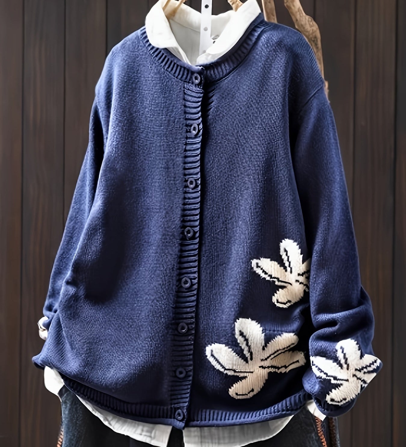 Sadhbh - Blue Floral Cardigan