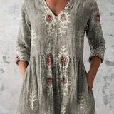 Roisin | V-Neck Long Blouse