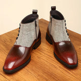 Ronan - Brown & Green Chelsea Boots