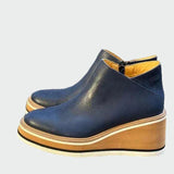 Caoimhe - Camel Ankle Boots with Platform Heel