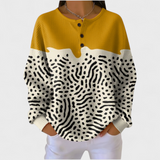Orla | Yellow and White Animal Print Jumper
