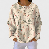 Emer | Cream Jumper Featuring a Subtle Christmas Tree Design