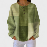 Ciara | Olive Green Colour Block Jumper