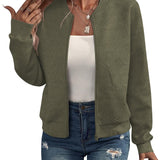 Nuala - Stylish Geometric Bomber Jacket