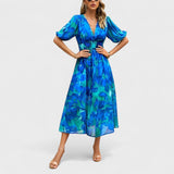 Fiona - Floral Print Midi Dress