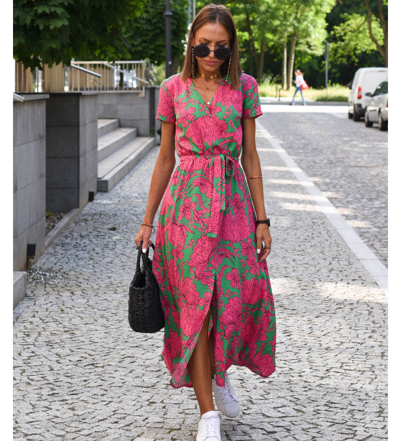 Eithne - Midi Dress with Floral Print