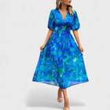 Fiona - Floral Print Midi Dress