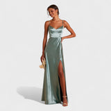 Anaïs - Satin Sweetheart Slit Gown