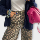 Aisling - Retro Leopard Print Jeans