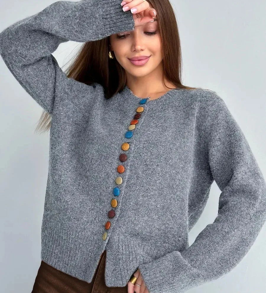 Aoife - Cardigan with Button Accents