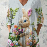 Muireann | V-Neck Long Blouse