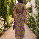 Brighid - Botanical Print Dress