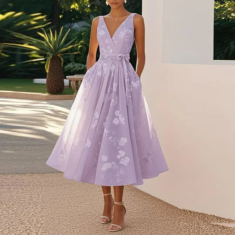 Órla - Sleeveless V-Neck Party Dress