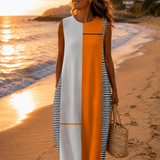 Kitty - Colour Block Midi Dress