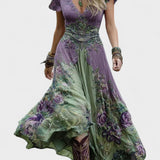 Doirinn - Elegant Floral Maxi Dress