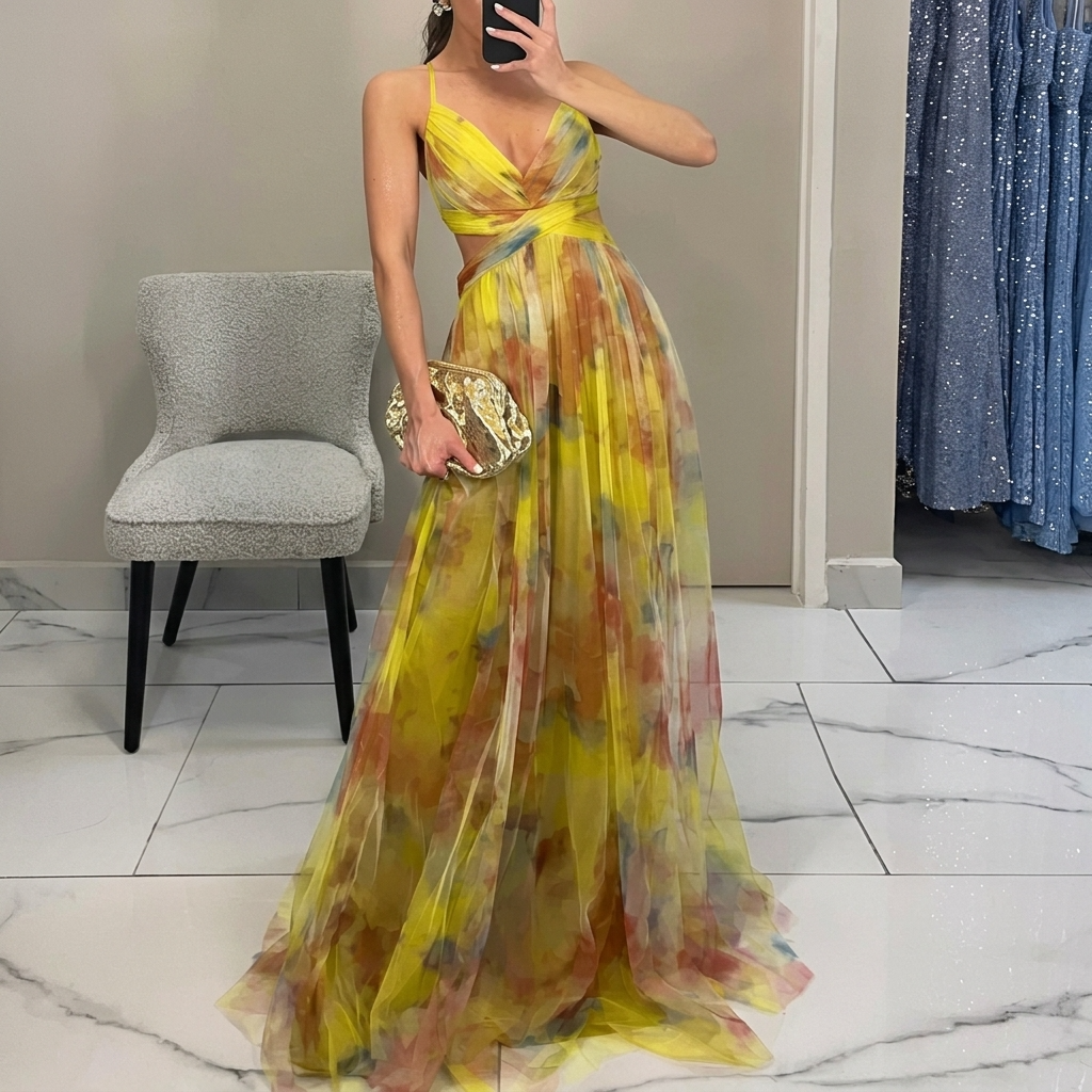 Ailionóra - Elegant Floral Maxi Dress