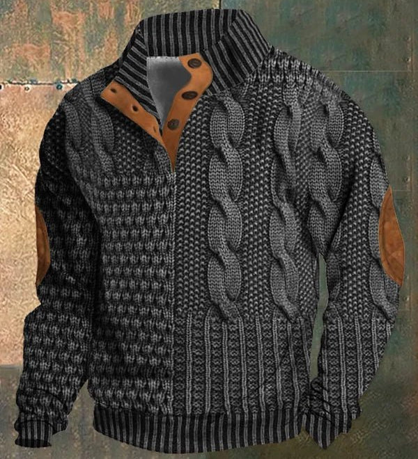 Cian - Vintage-Inspired Printed Sweater