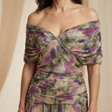 Caoimhe - Pleated V-Neck Maxi Dress