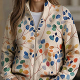 Dymphna | Watercolour Leaf Cardigan