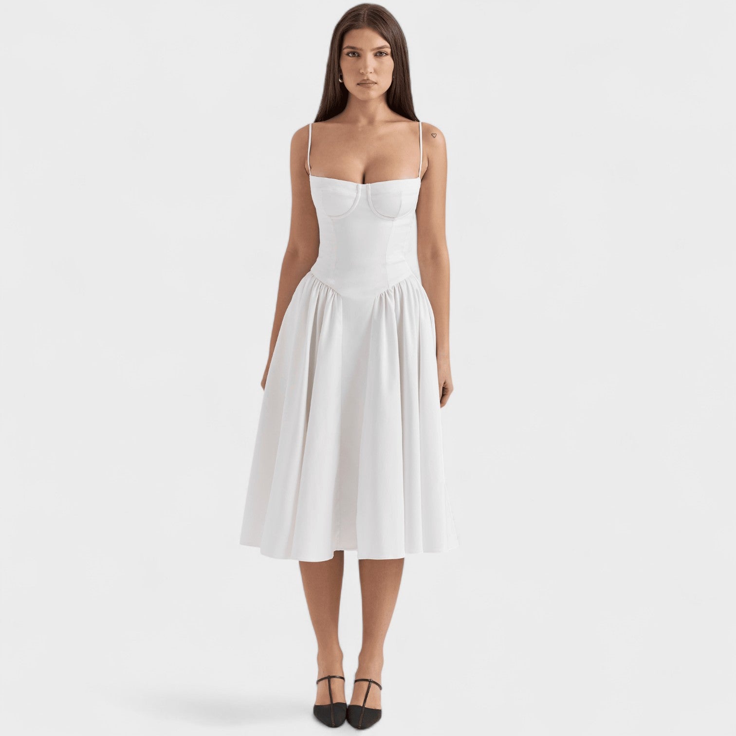 Emer - Midi Length Corset Dress