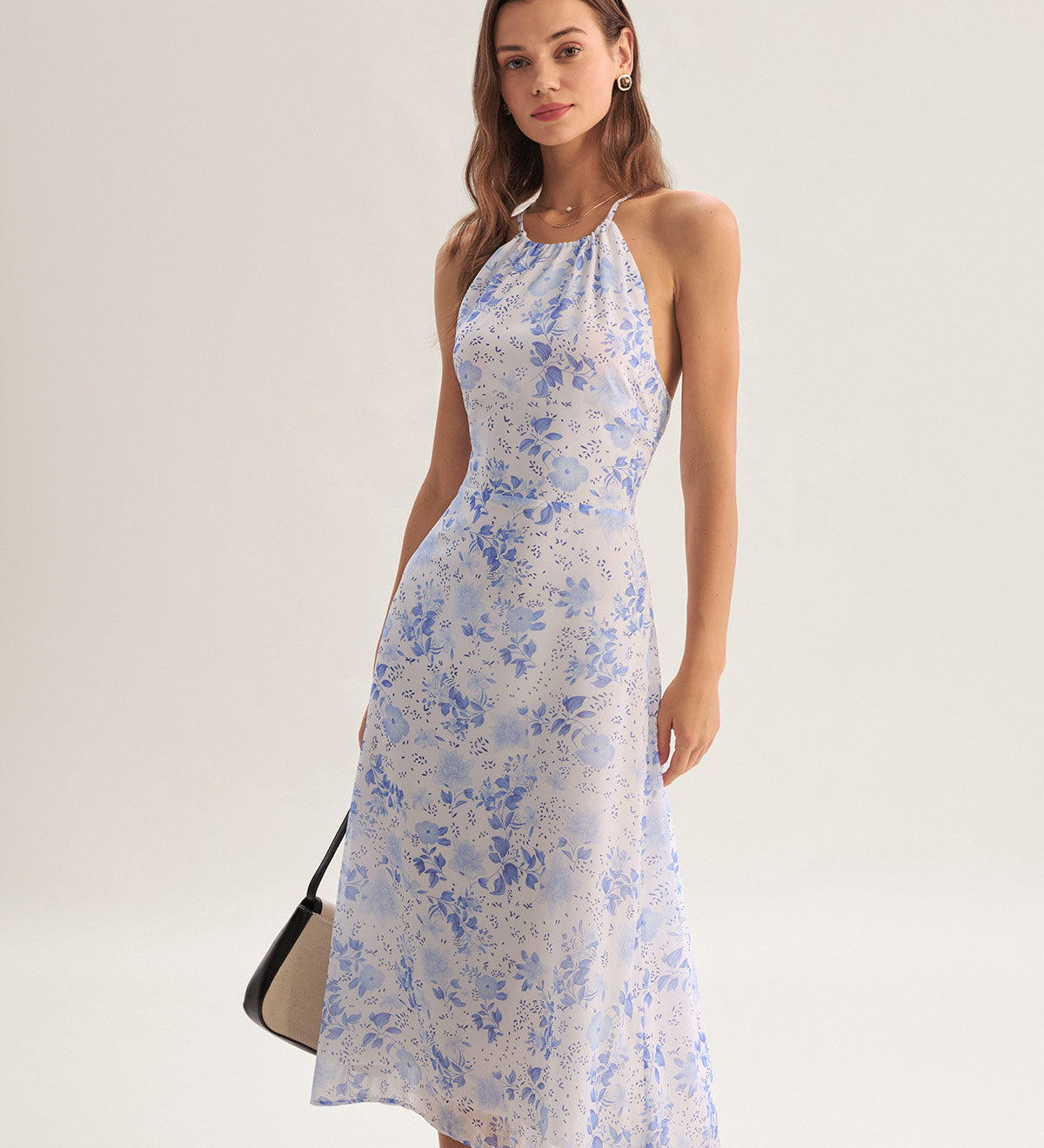 Aobhnait - Midi Dress with Floral Print