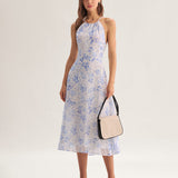 Aobhnait - Midi Dress with Floral Print